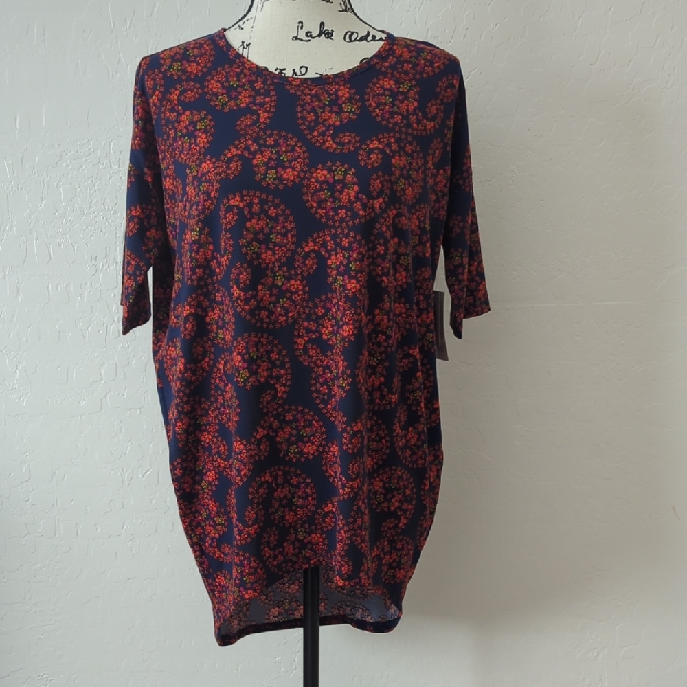 Lularoe Irma XXS Floral Paisley Patterned Women's Top